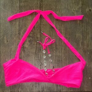 Beach Bunny Hot Pink Bikini Top